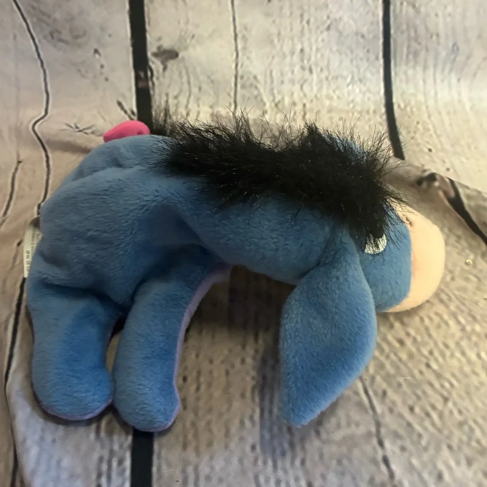 5/$20 ArcoToys‎ Mattel Disney Eyeore Detachable Tail Beanie Plush VTG  8” Pooh